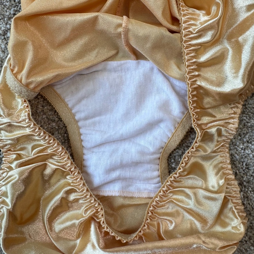 Vintage Victoria's Secret Second Skin Panties Gold Women's Size Large - Picture 7 of 9